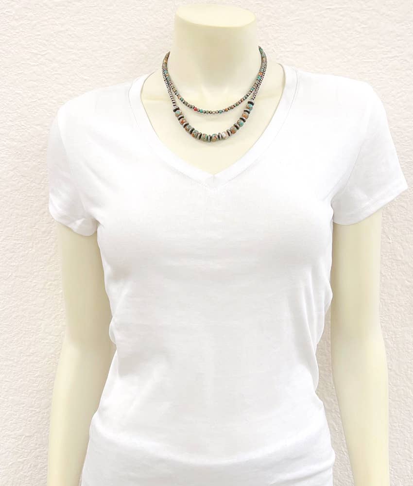 17" Handmade Navajo Gemstone Necklace