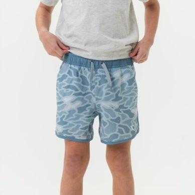 BURLEBO-Youth Swim Trunk-Seaside Camo