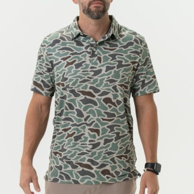 BURLEBO: Performance Polo - Retro Duck Camo